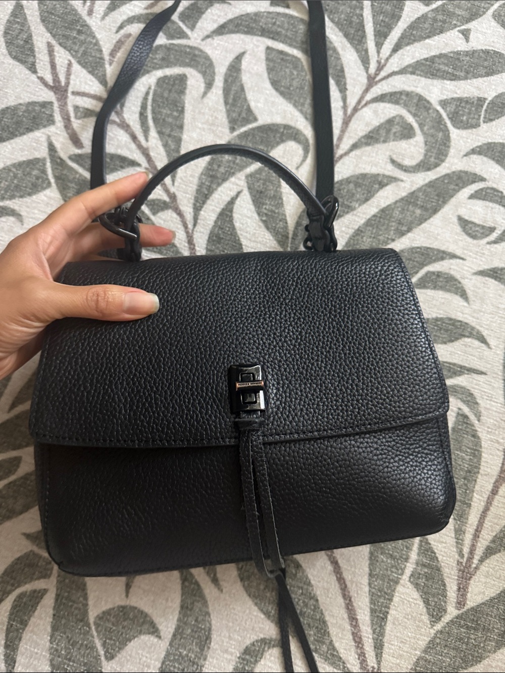 Rebecca Minkoff Black Pebbled Leather Crossbody